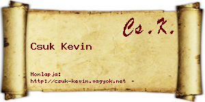 Csuk Kevin névjegykártya